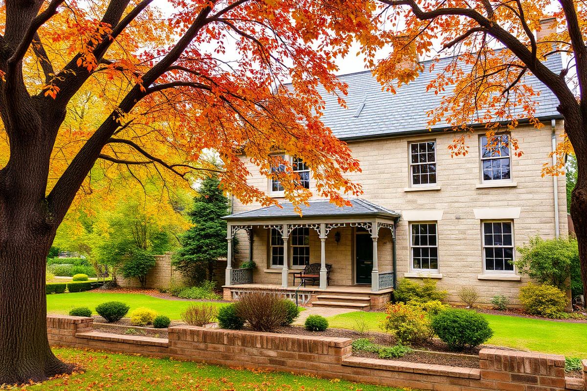 Heritage terrace opposite the gardens