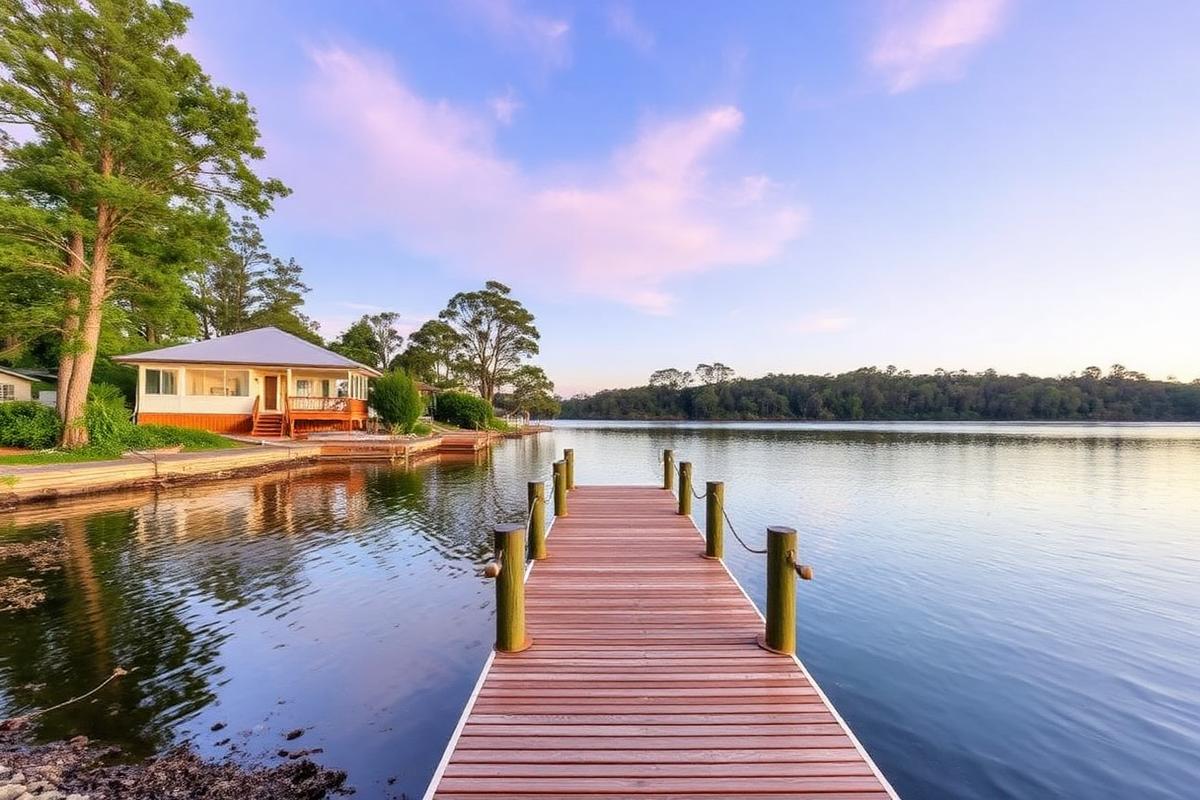 Lakeside home with private jetty
