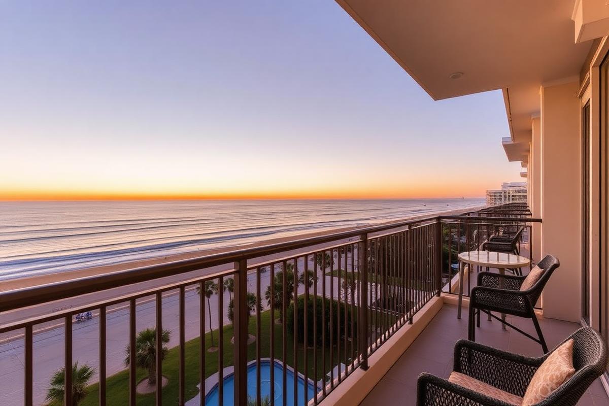 Ocean-facing apartment with sunset balcony