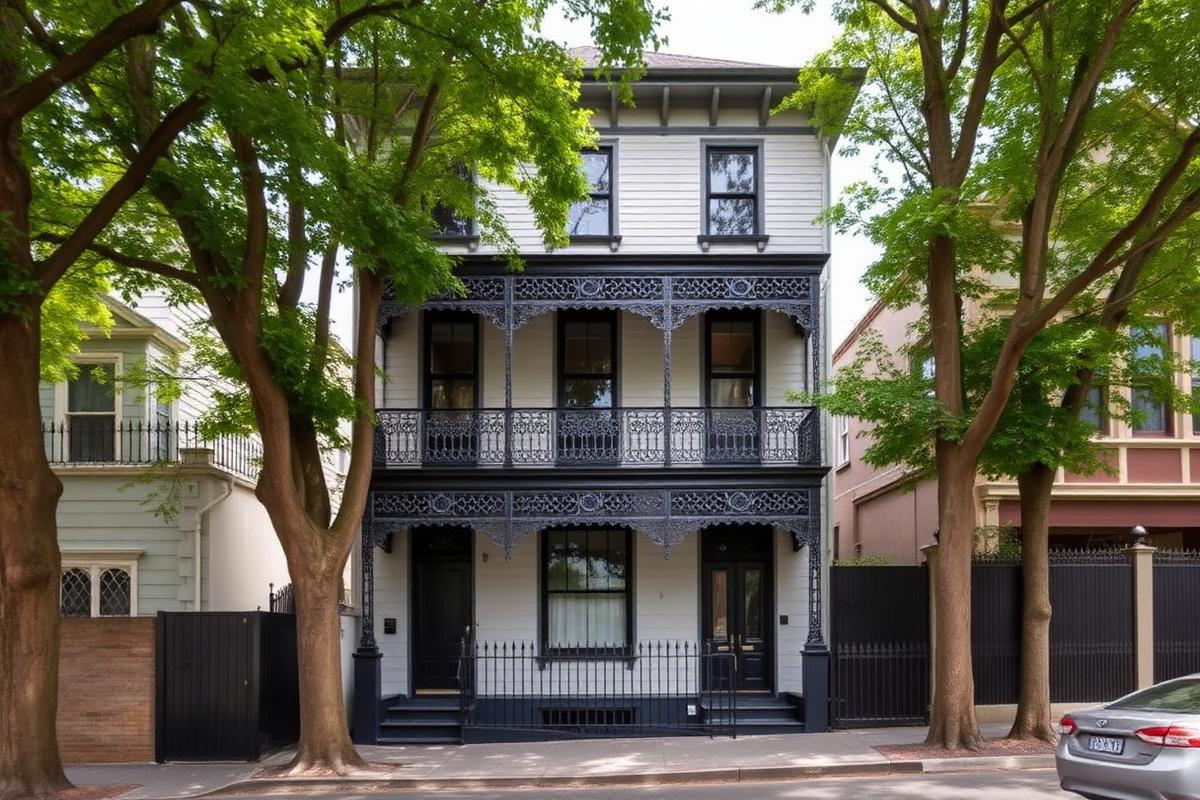 Restored two-storey terrace on a leafy street