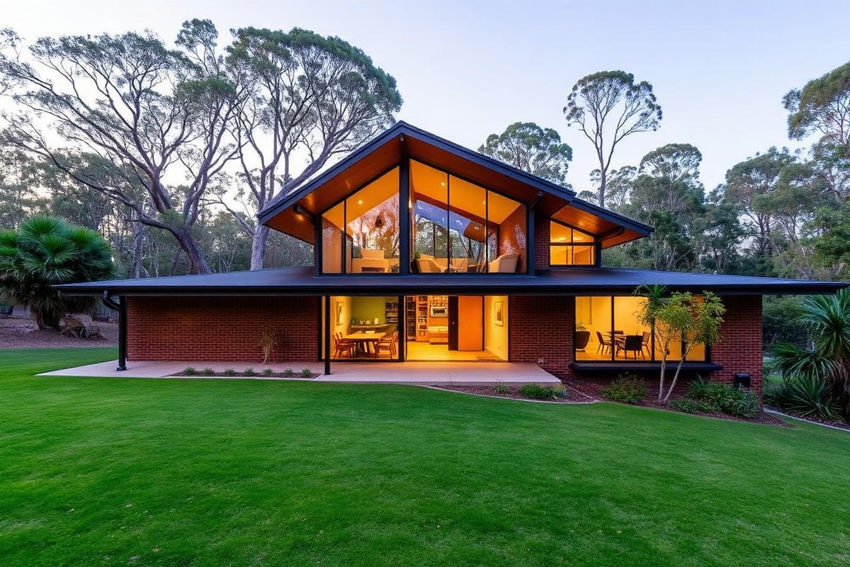 Mid-century home backing onto bushland